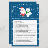 Cute santa en polair beer hoe goed je weet (Voorkant / Achterkant)