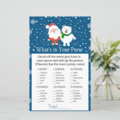 Cute santa en polair beer Wat zit er in je tas? (Staand voorkant)