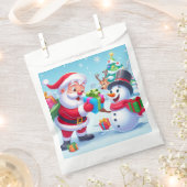 Cute Santa en Snowman Bedankzakje (Geknipt)