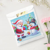 Cute Santa en Snowman Bedankzakje (Gezegeld)
