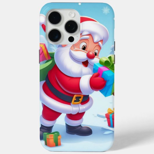 Cute Santa en Snowman Case-Mate iPhone Case (Achterkant)