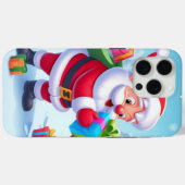 Cute Santa en Snowman Case-Mate iPhone Case (Achterkant (horizontaal))