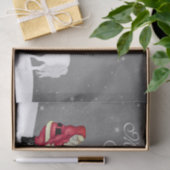 Cute Santa en Unicorn Merry Kerstmis Tissuepapier (Geschenk)