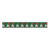 Cute Santa English Bulldog Kerstmis Grosgrain Lint (Voorkant)