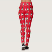 Cute Santa English Bulldog Kerstmis Leggings (Achterkant)