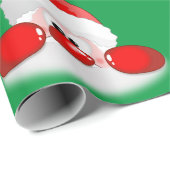 Cute Santa Face Cadeaupapier (Rol Hoek)