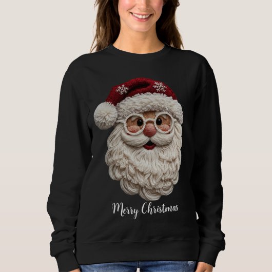 Cute Santa Face Shirt Adorable Christmas Holiday  (Voorkant)