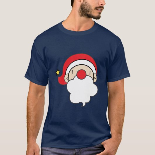 Cute Santa Face T-shirt (Voorkant)