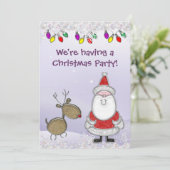 Cute Santa Faux-juwelen met kerst Kaart (Staand voorkant)