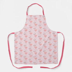 Cute Santa Flamingo patroon - Roze Kerstpron Schort