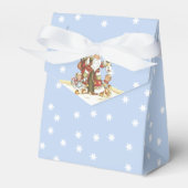 Cute Santa Folk Art Kinder kerstsnowflakes Bedankdoosjes (Voorkant Zijde)