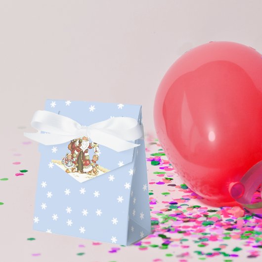 Cute Santa Folk Art Kinder kerstsnowflakes Bedankdoosjes