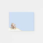 Cute Santa Folk Art Kinder kerstsnowflakes Post-it® Notes (Voorkant)