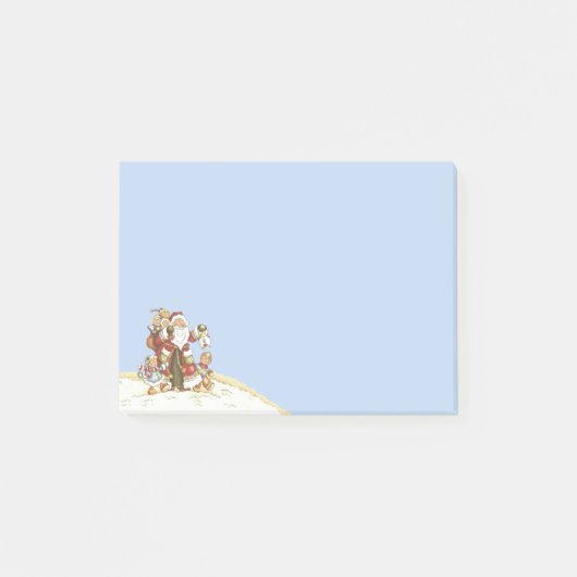Cute Santa Folk Art Kinder kerstsnowflakes Post-it® Notes (Voorkant)