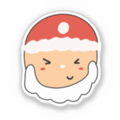 Cute Santa for Stationery Lover Custom Cut Sticker (Voorkant)