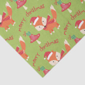 Cute Santa Fox Merry kerst Tissuepapier (Detail)