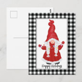 Cute Santa Gnome  Holiday Kaart (Voorkant / Achterkant)