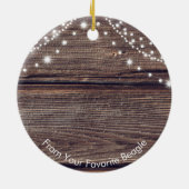 Cute Santa Hat Beagle Kerstmis Keramisch Ornament (Achterkant)