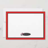 Cute Santa Hat Elephant - kerstuitnodigingen Kaart (Achterkant)