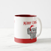 Cute Santa Hat Elephant Red Mok (Voorkant rechts)