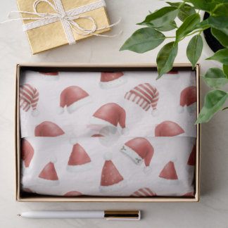 Cute Santa Hat for Girls Soft Pink Christmas Tissuepapier