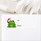 Cute Santa Hat Froggy Label Stickers (Insitu)