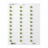 Cute Santa Hat Froggy Label Stickers (Full Sheet)
