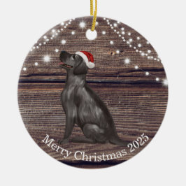 Cute Santa Hat Labrador-kerstkeramiek Keramisch Ornament