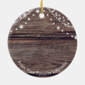 Cute Santa Hat Labrador-kerstkeramiek Keramisch Ornament (Achterkant)