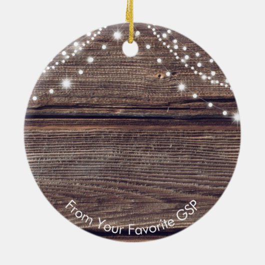 Cute Santa Hat Pointer Kerstmis Keramisch Ornament (Achterkant)