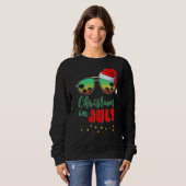 Cute Santa Hat Sunbril Summer Vacation Christma Trui (Voorkant volledig)