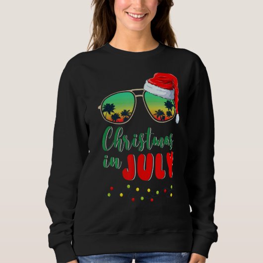 Cute Santa Hat Sunbril Summer Vacation Christma Trui (Voorkant)