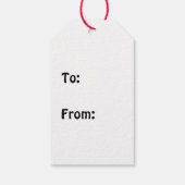 Cute Santa Hedegel Cadeaulabel (Achterkant)