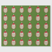 Cute Santa Hedegel Cadeaupapier (Vlak)