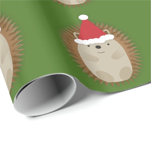 Cute Santa Hedegel Cadeaupapier (Rol Hoek)