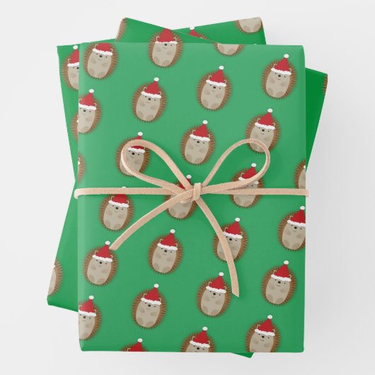 Cute Santa Hedegel Inpakpapier Vel (In situ)