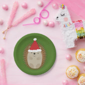 Cute Santa Hedegel Papieren Bordje (Feest)