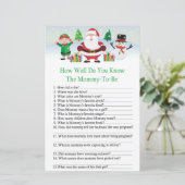 Cute Santa hoe goed ken je baby shower? (Staand voorkant)