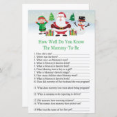 Cute Santa hoe goed ken je baby shower? (Voorkant / Achterkant)