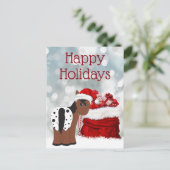 Cute Santa Horse n Gifts Prettige feestdagen Kerst (Staand voorkant)