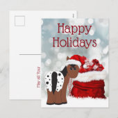 Cute Santa Horse n Gifts Prettige feestdagen Kerst (Voorkant / Achterkant)