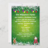 Cute Santa Kerstparty nodigt u uit Kaart (Achterkant)