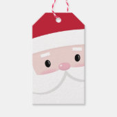 Cute Santa Klaus Face Cadeaulabel (Voorkant)