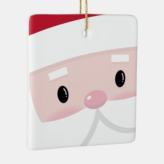 Cute Santa Klaus Face Keramisch Ornament (Rechts)