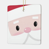 Cute Santa Klaus Face Keramisch Ornament (Links)