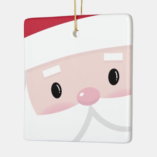 Cute Santa Klaus Face Keramisch Ornament (Links)