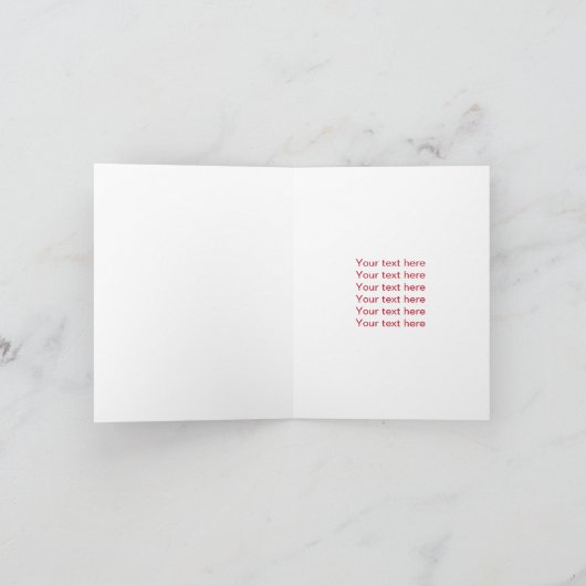 Cute Santa Klaus Face Kerstmis Kaart (Binnen)