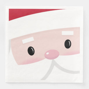 Cute Santa Klaus Face Servet