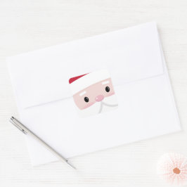 Cute Santa Klaus Face Vierkante Sticker