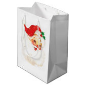 Cute Santa Medium Cadeauzakje (Achterkant Gekanteld)